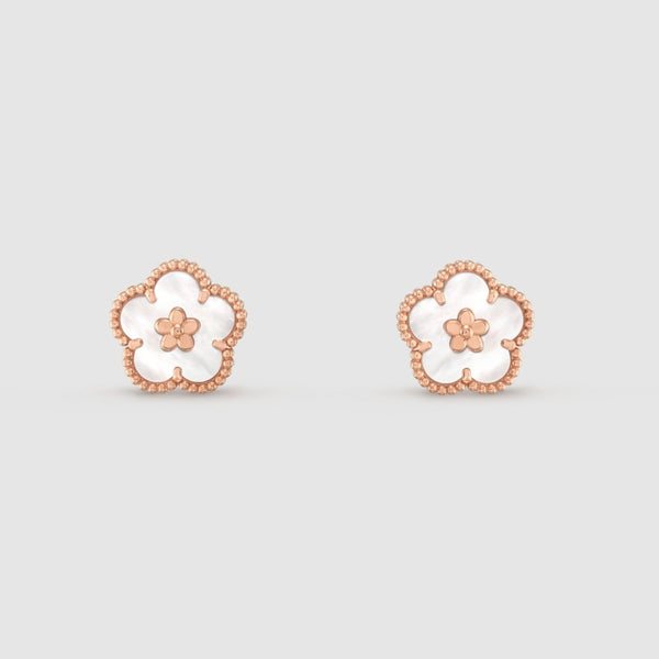 Lucky Spring earrings, plum blossom